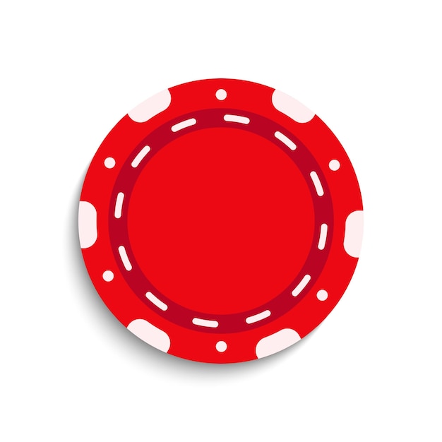 Vector ilustración de vector aislado del chip de juego de póquer rojo