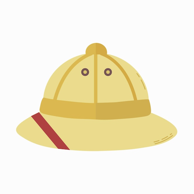 Ilustración de vector aislado del clipart del icono del sombrero de Safari