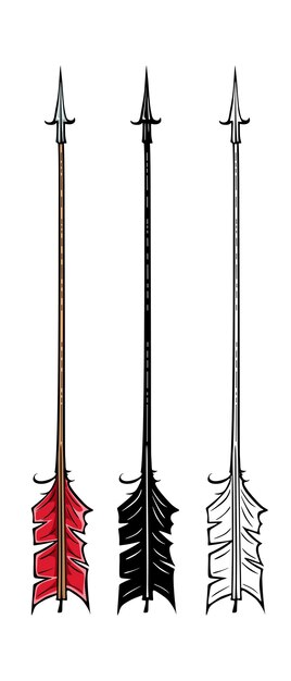 Ilustración de vector aislado de flecha de arco