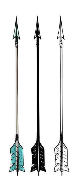 Ilustración de vector aislado de flecha de arco