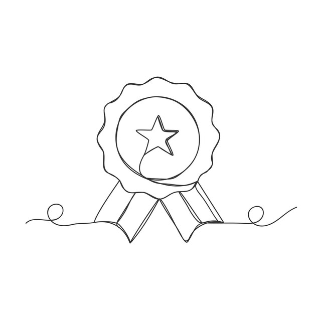 Ilustración de vector aislado de forma continua de una línea
