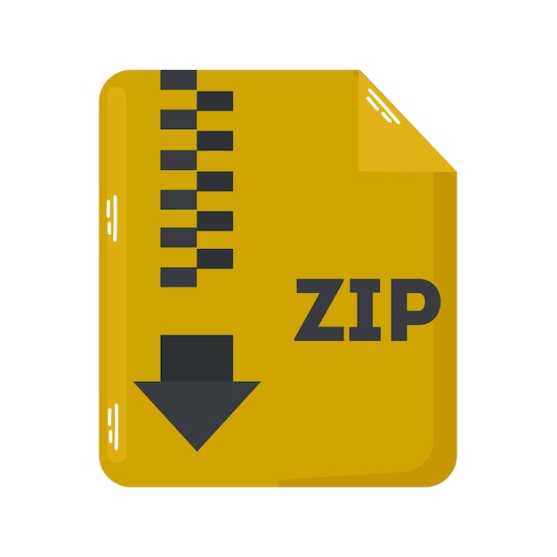 Ilustración de vector aislado del ícono del archivo zip clipart avatar