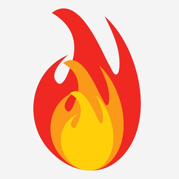 Ilustración del vector aislado del icono de fuego