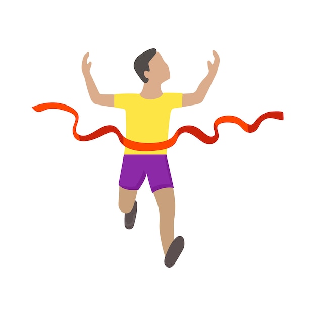 Ilustración de vector aislado del icono de la línea de meta