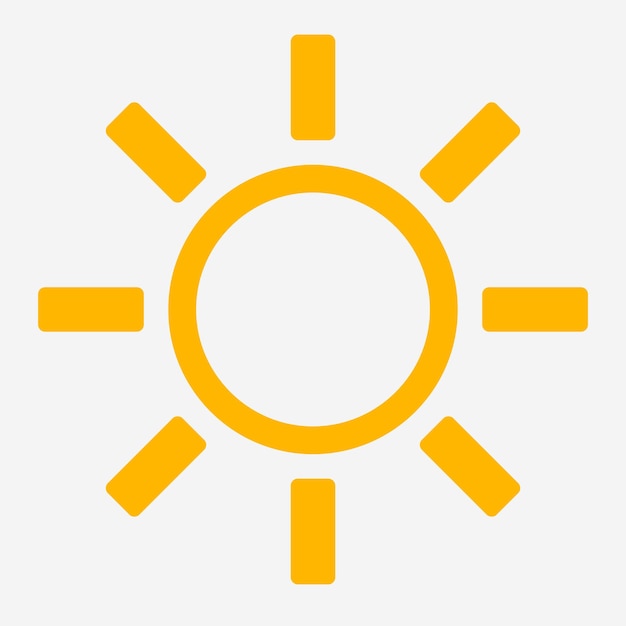 Ilustración de vector aislado del icono del sol