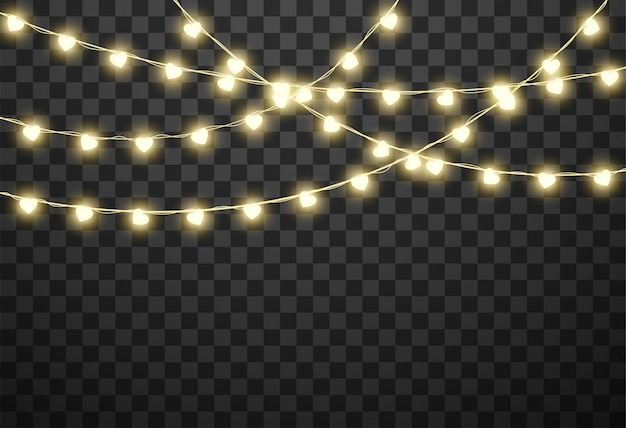Ilustración de vector aislado de luces de San Valentín