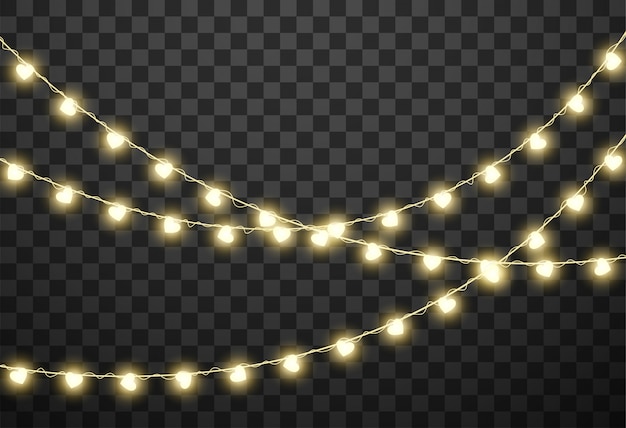 Ilustración de vector aislado de luces de San Valentín