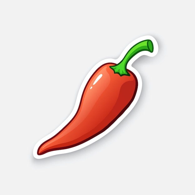 Ilustración de vector de ají rojo picante