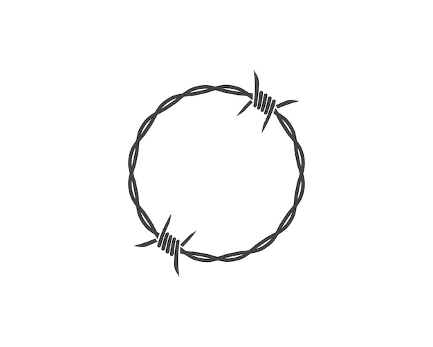 Ilustración de vector de alambre de púas