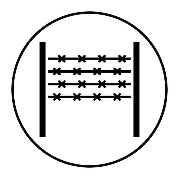 Ilustración del vector de alambre de la valla