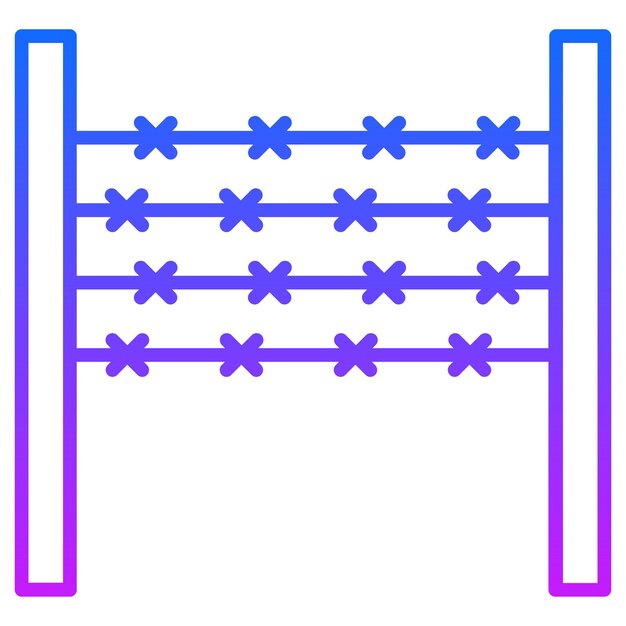 Ilustración del vector de alambre de la valla
