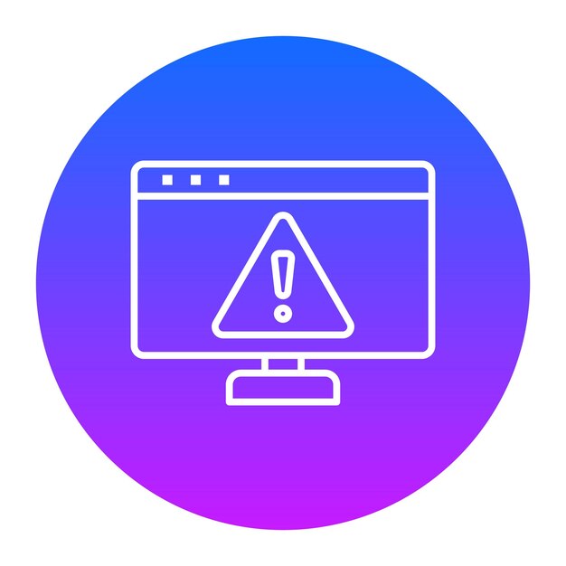 Ilustración del vector de alerta de advertencia