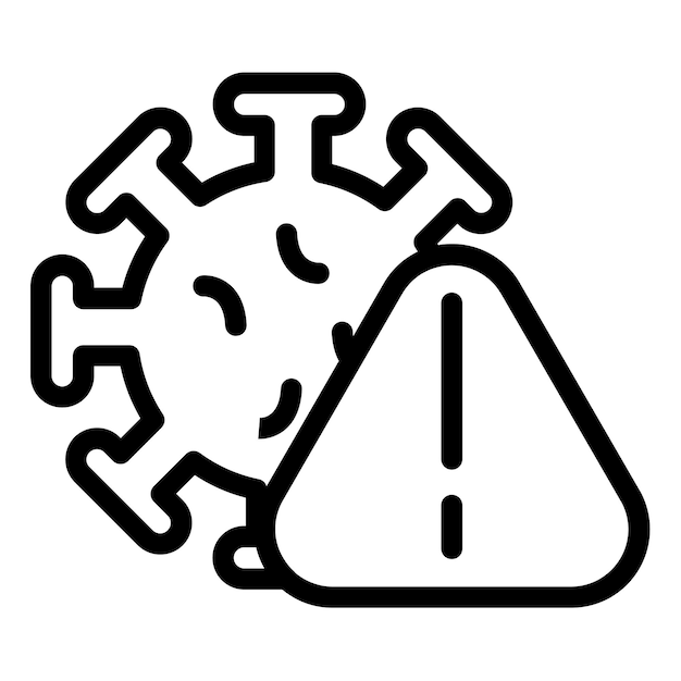 Ilustración del vector de alerta de brote