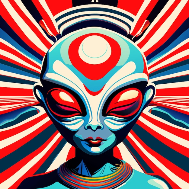 Ilustración del vector alienígena lsd