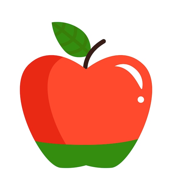 Ilustración de vector de alimentos saludables de fruta de manzana