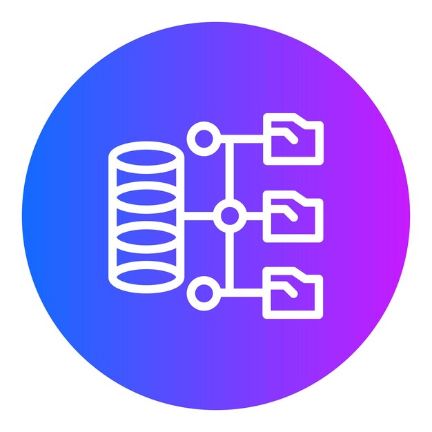Ilustración del vector de almacenamiento de datos de red