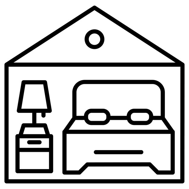 Ilustración del vector de alojamiento