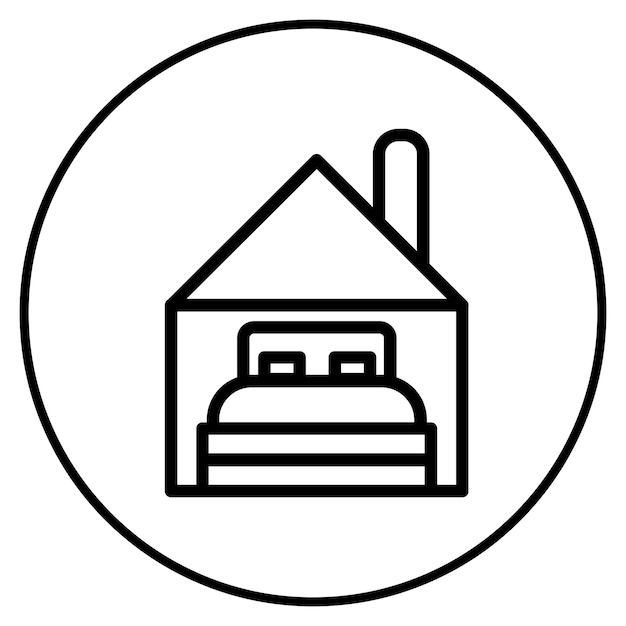 Ilustración del vector de alojamiento