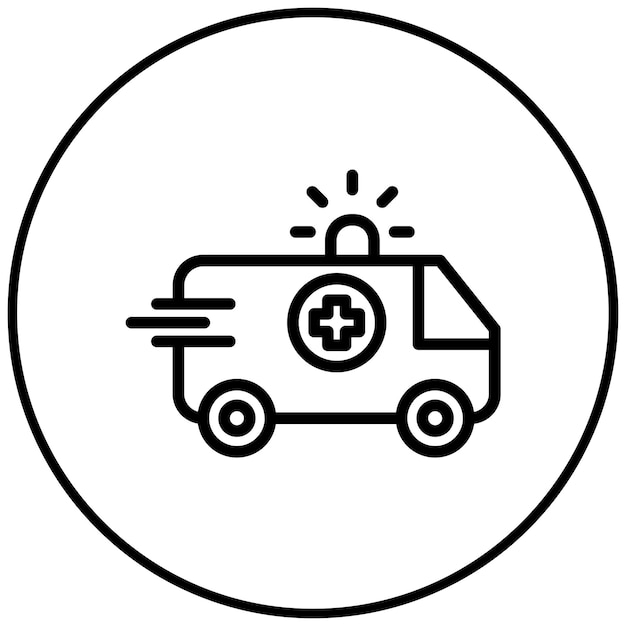 Ilustración del vector de la ambulancia