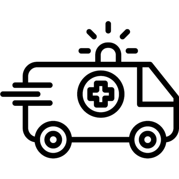 Ilustración del vector de la ambulancia