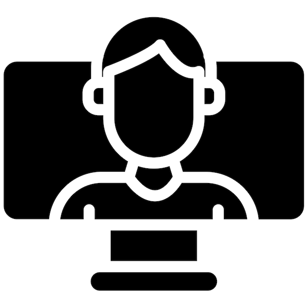 Ilustración del vector de amigos virtuales