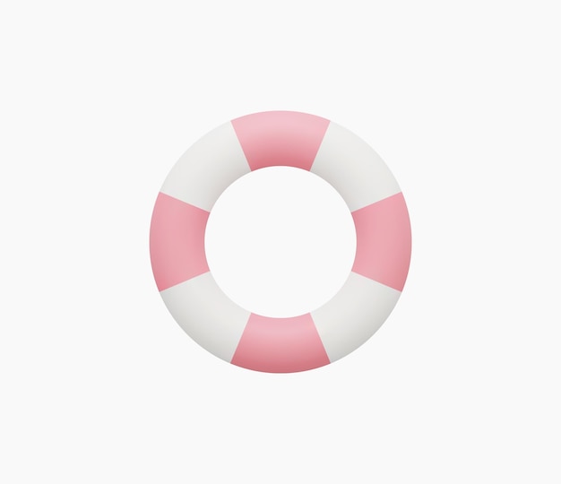 Ilustración de vector de anillo de natación salvavidas realista 3D