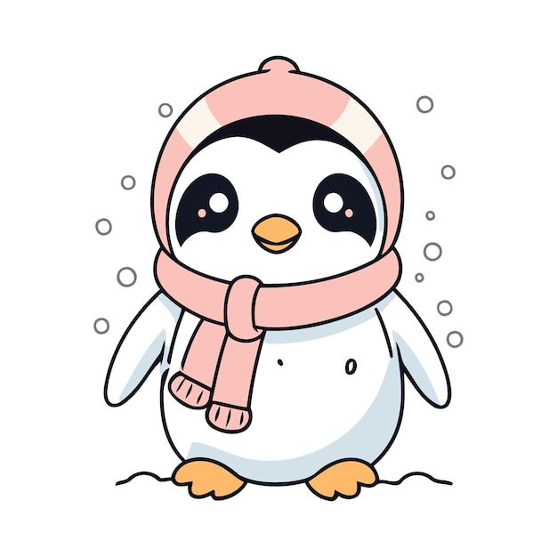 Ilustración de vector animal lindo estilo kawaii para niños