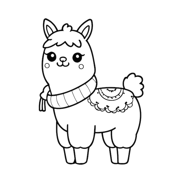 Ilustración de vector animal lindo estilo kawaii para niños