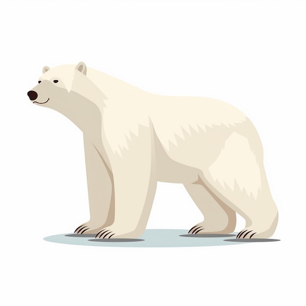 ilustración vector animal oso polar naturaleza salvaje ártico lindo mamífero dibujos animados vida silvestre wh