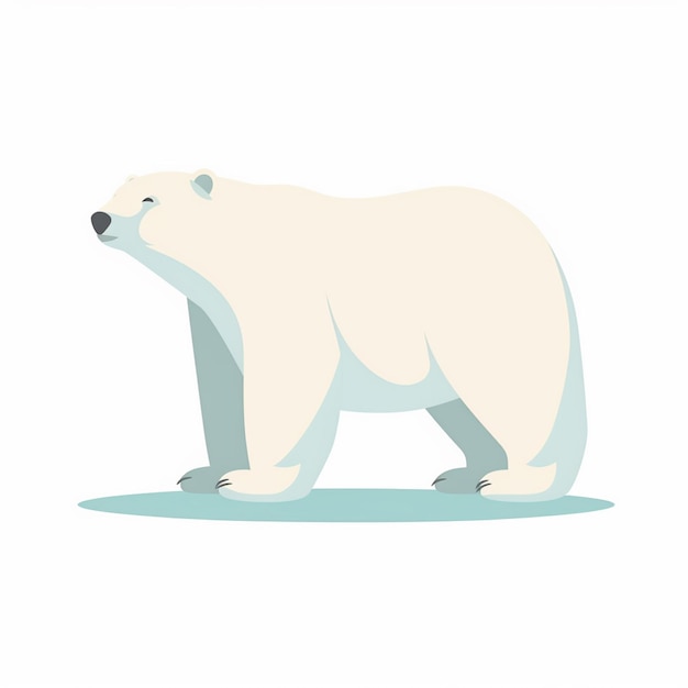 ilustración vector animal oso polar naturaleza salvaje ártico lindo mamífero dibujos animados vida silvestre wh