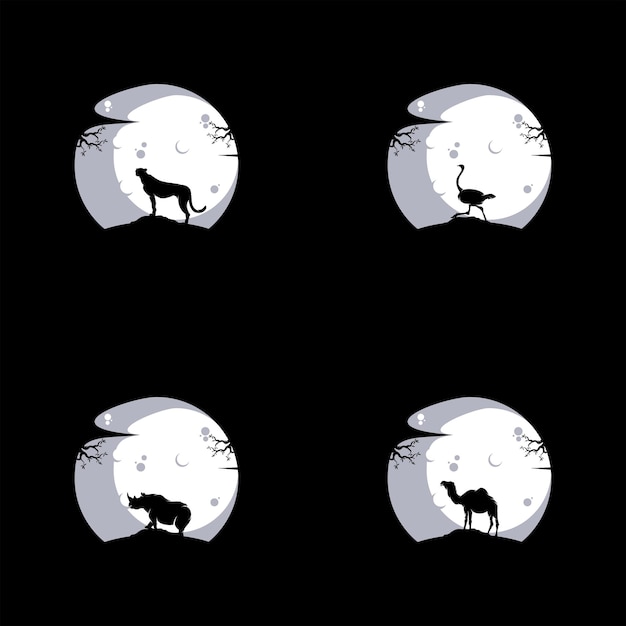 Ilustración de vector de animales salvajes