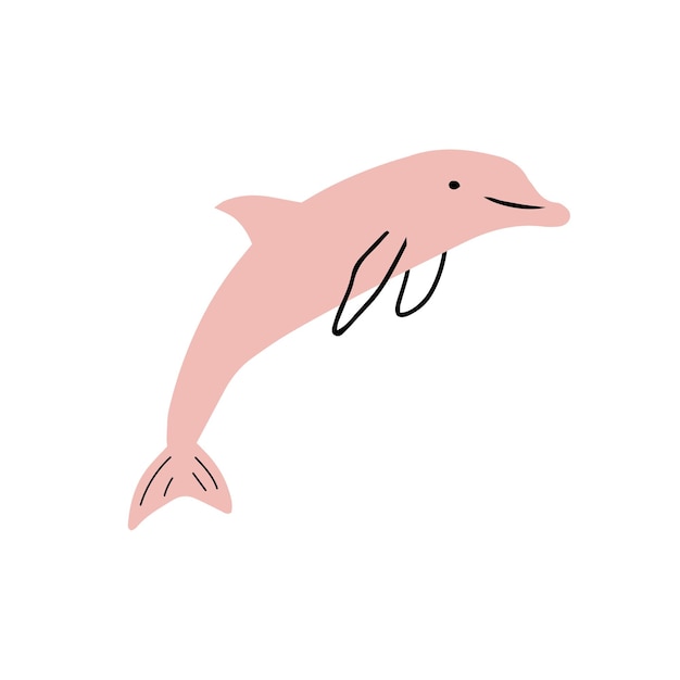 Ilustración de Vector de animales submarinos de mar de delfines náuticos