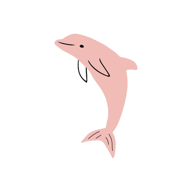 Ilustración de Vector de animales submarinos de mar de delfines náuticos