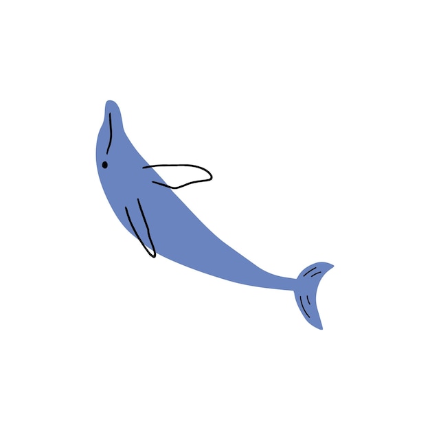 Ilustración de Vector de animales submarinos de mar de delfines náuticos