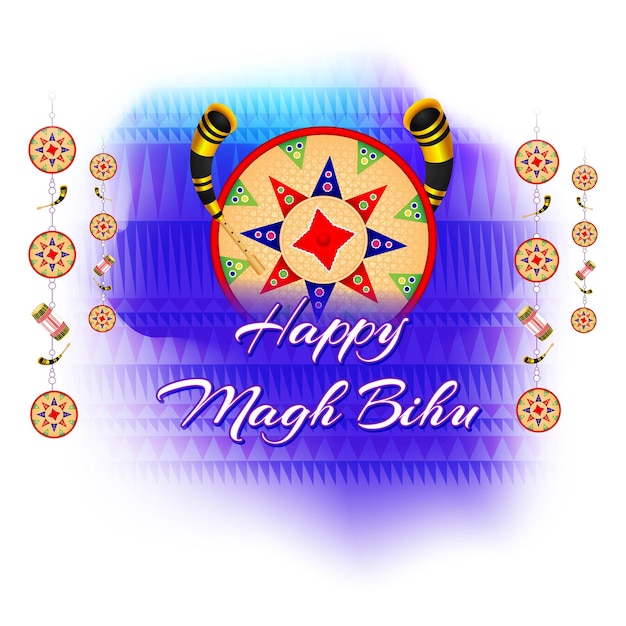 Ilustración de vector de año nuevo asamés de Magh Bihu