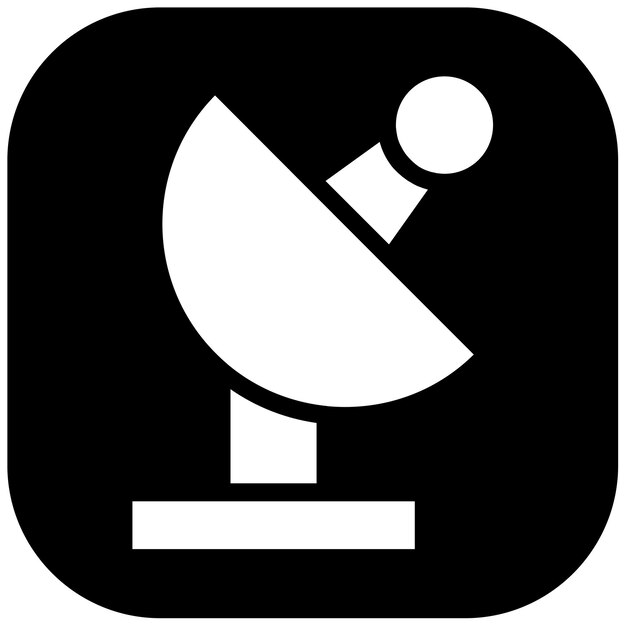Ilustración del vector de la antena de satélite