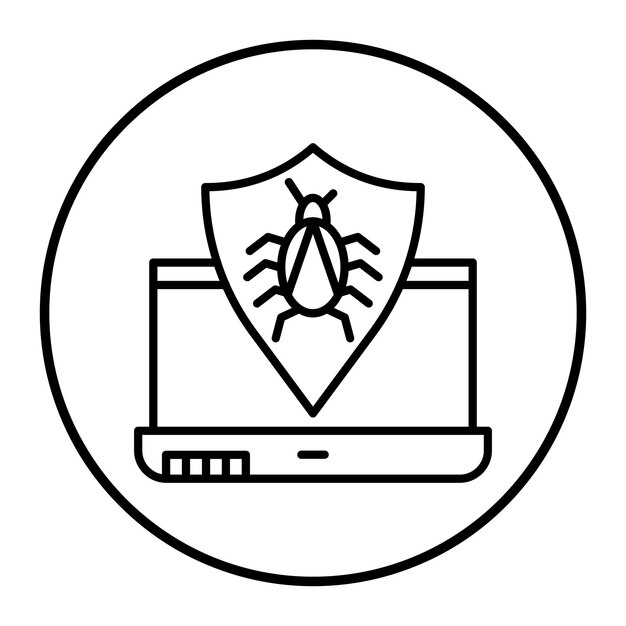 Ilustración del vector antivirus