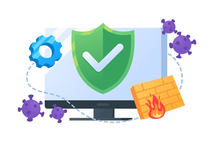 Vector ilustración del vector de antivirus