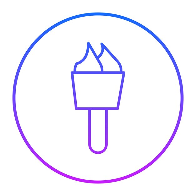 Ilustración del vector de la antorcha de fuego