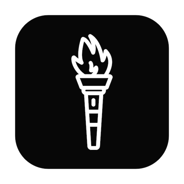 Ilustración del vector de la antorcha de fuego