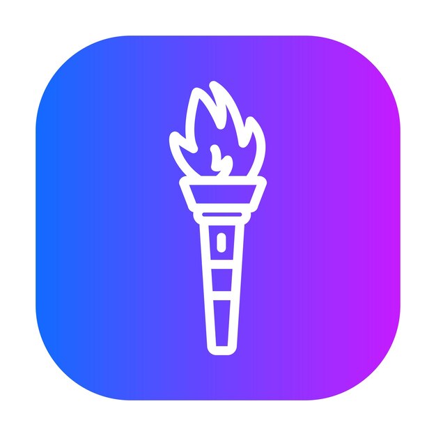 Ilustración del vector de la antorcha de fuego