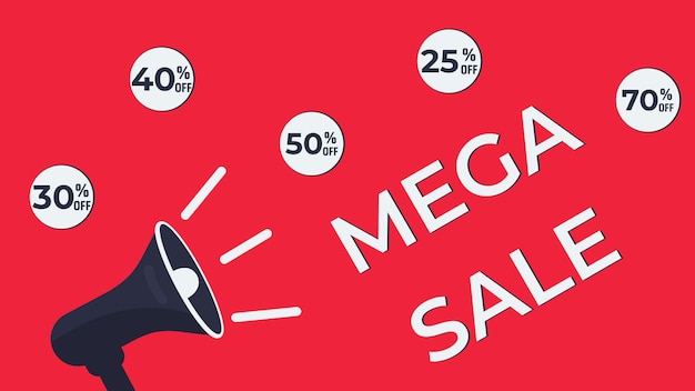 Ilustración de vector de anuncio de venta