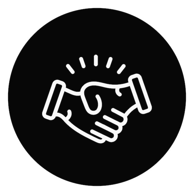 Ilustración del vector de apretón de mano engañoso
