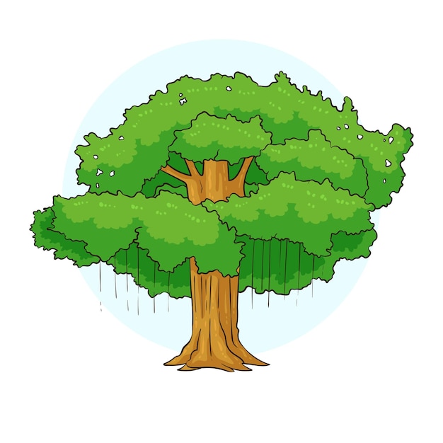 Vector ilustración de vector de árbol bodhi