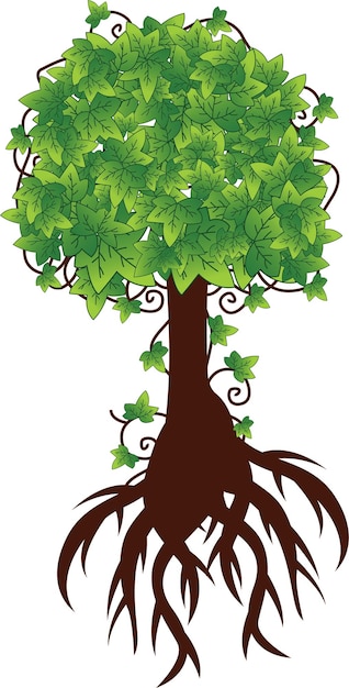 Vector ilustración de vector de árbol ecológico