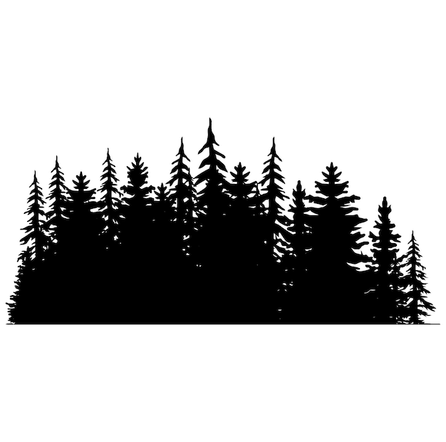 Ilustración de vector de árbol editable