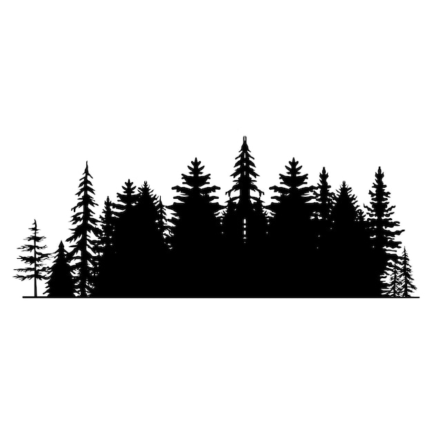 Ilustración de vector de árbol editable