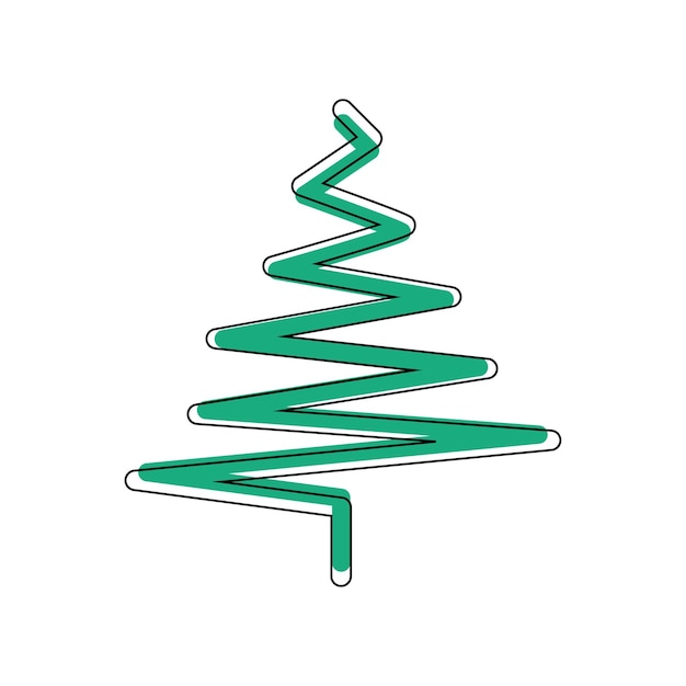 Ilustración de vector de árbol de navidad