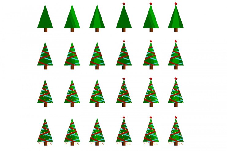 Vector ilustración de vector de árbol de navidad