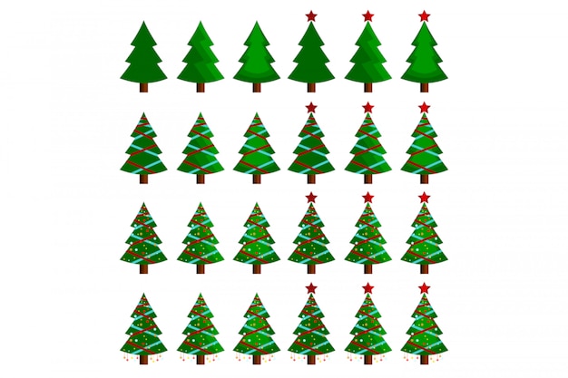 Ilustración de vector de árbol de Navidad